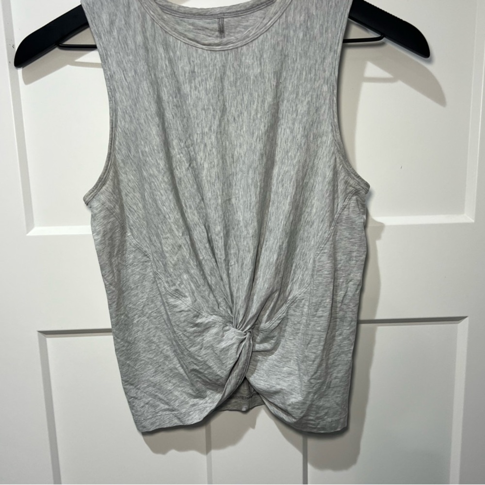 lululemon Light Gray Knot Front Tank Top Size Small